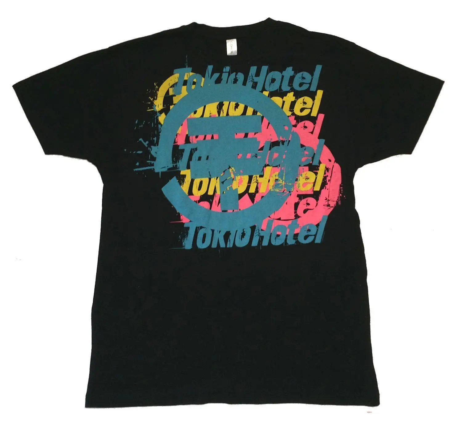 Tokio Hotel Пастель логотип черная футболка новый официальный Мерч группы|band merch|t