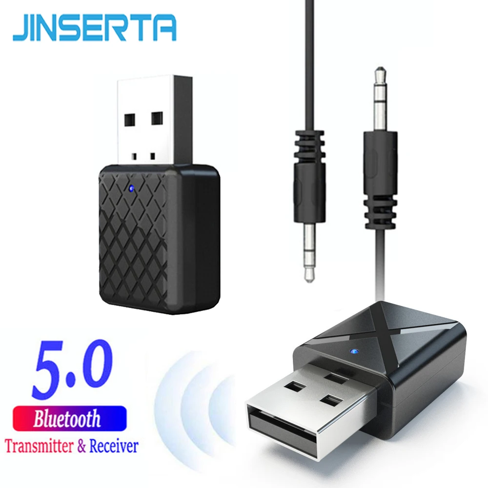 Автомобильный Bluetooth передатчик JINSERTA 5 0 приемник 3 мм адаптер для стереозвука