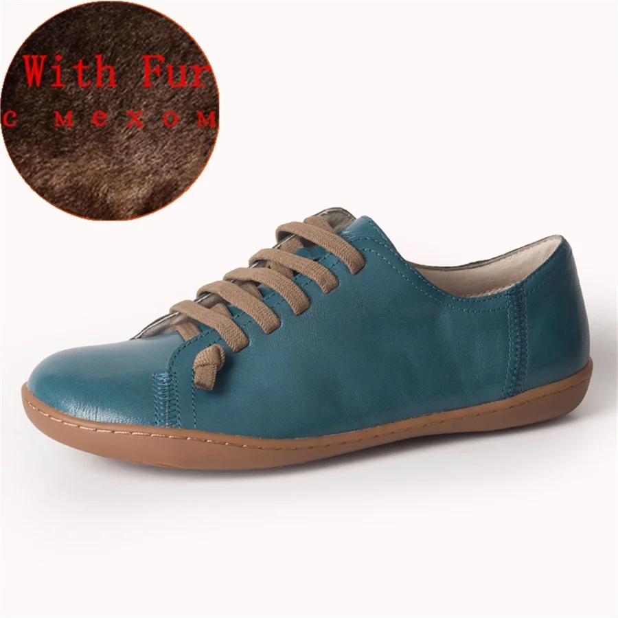 blue with fur Мужская повседневная обувь; мужские кроссовки из натуральной кожи на плоской подошве; Роскошная Брендовая обувь на плоской подошве; лоферы на шнуровке; мокасины; мужская обувь - Цвет: blue with fur