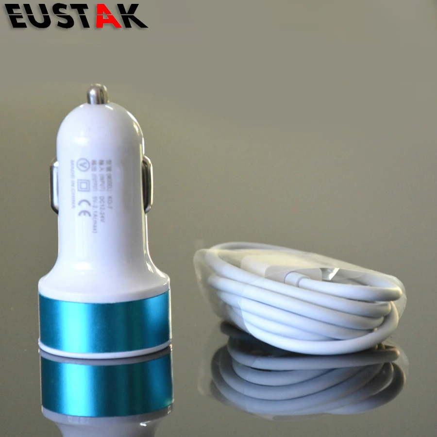 Новый USB Автомобильное зарядное устройство адаптер двойной 2 порт для iPhone 4 4S IPAD iPod