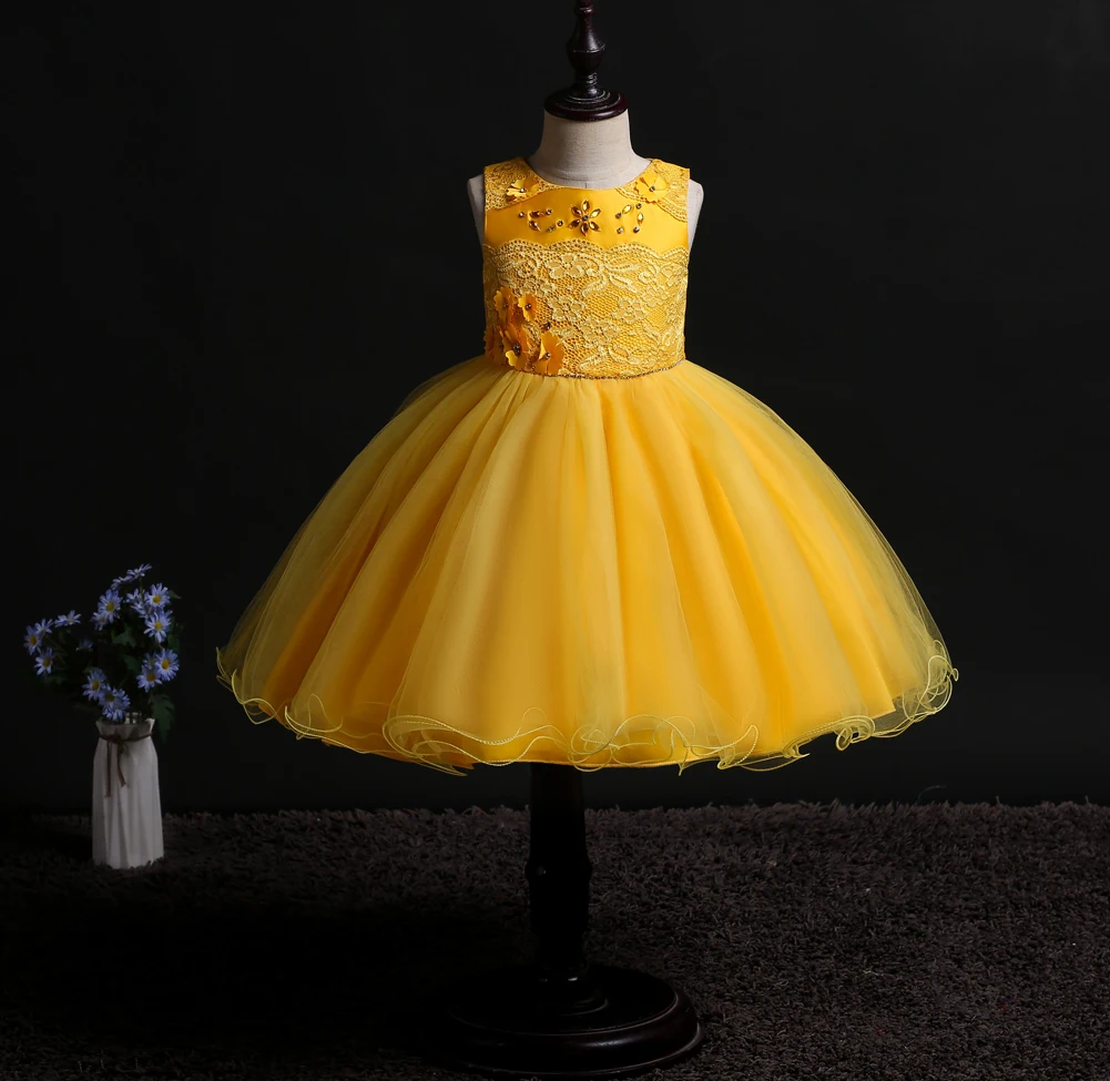 New Baby Girl Clothing girls dress European and American sleeveless Lace Full Moon Wedding Child Princess | Детская одежда и обувь