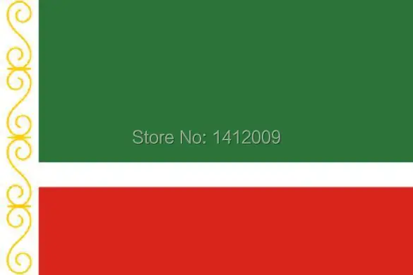 Бесплатная доставка 90*150 см Подвесной Национальный флаг Чечни