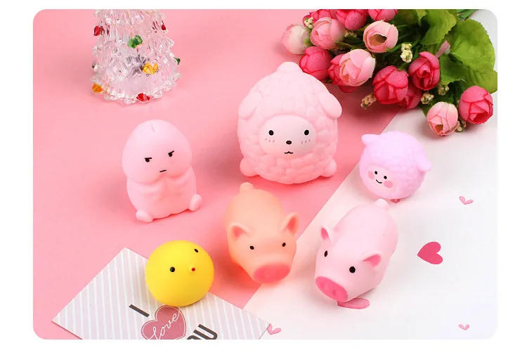 1 Pcs Bath Cartoon Soft Sprouting Cute Pink Xiaoding Bath Bombs Mold Bathing Tool Accessories Creative Mold Playing in the Bath