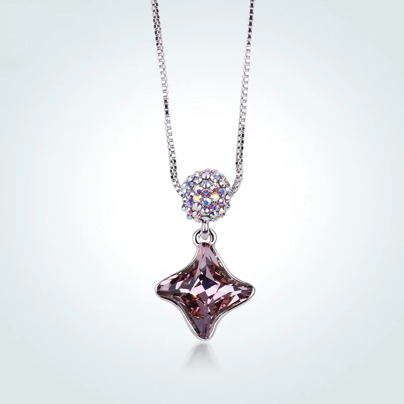 Warme Farben украшенное кристаллом от Swarovski ожерелье с шаровой мельницей хрустальное