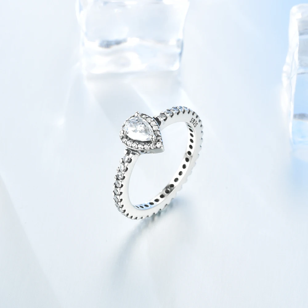 Devolove 925 пробы серебро Radiant Teardrop Для женщин Высокое качество для свадьбы и