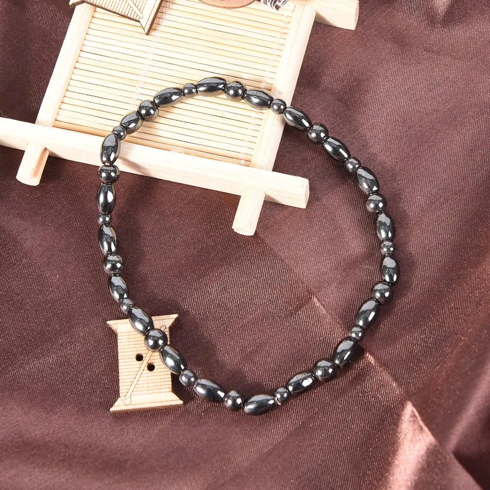 Новый винтажный черный магнитный терапевтический браслет с бусинами цепочка для