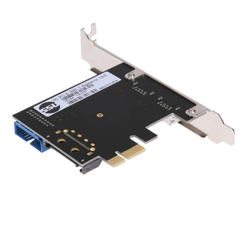 Pcie Transfer 2Ports Usb3.0 Expansion Card Desktop Front 19/20Pin Interface For Windows Xp/7/8/8.1/10 | Компьютеры и офис