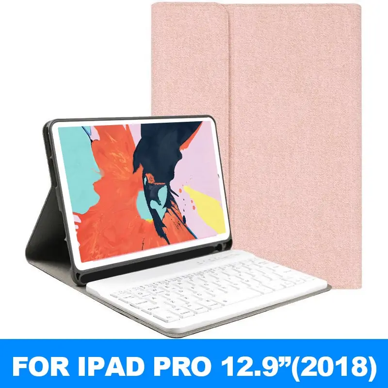 Pro 12.9 2018 Pink Чехол для iPad Pro 12,9, чехол для клавиатуры с карандашом, силиконовый чехол на заднюю панель, Чехол для iPad Pro 12,9 - Цвет: Pro 12.9 2018 Pink