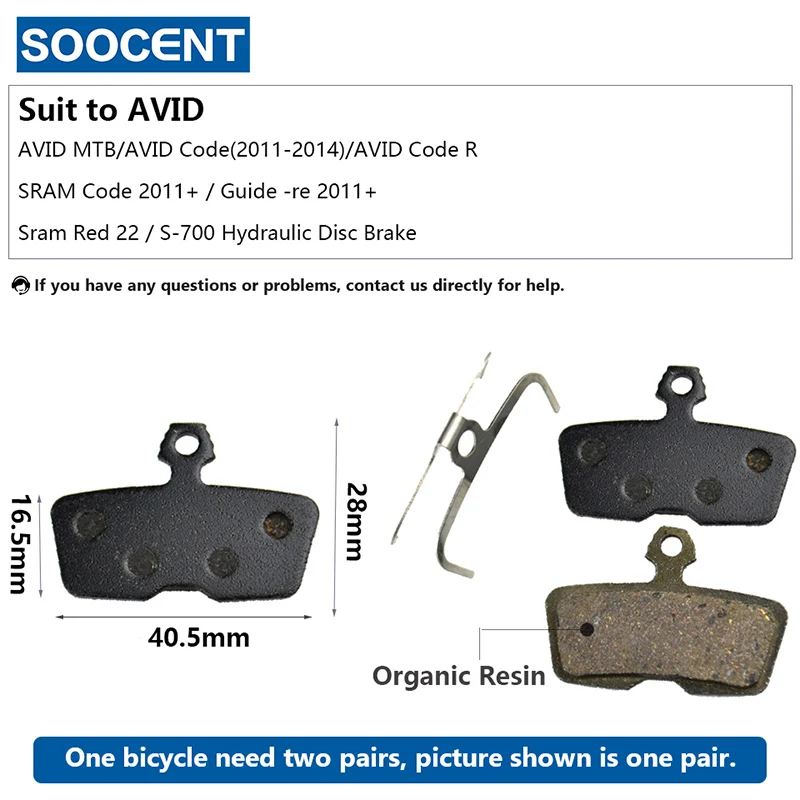4 пары велосипедных дисковых тормозных колодок для AVID MTB Код R SRAM 2011 + Guide re Sram Red 22 S