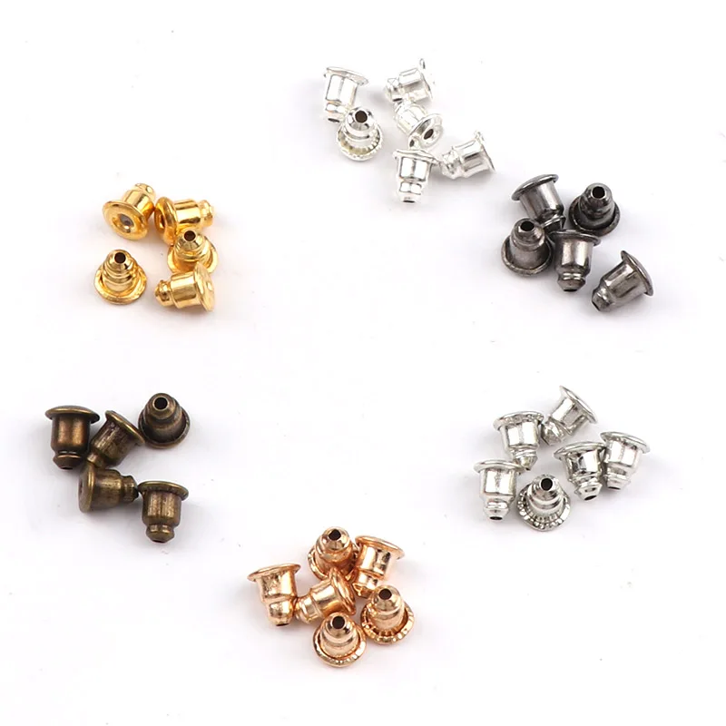 7 цветов около 200 шт. 5 мм Серьги цилиндрические металлические медные наушники