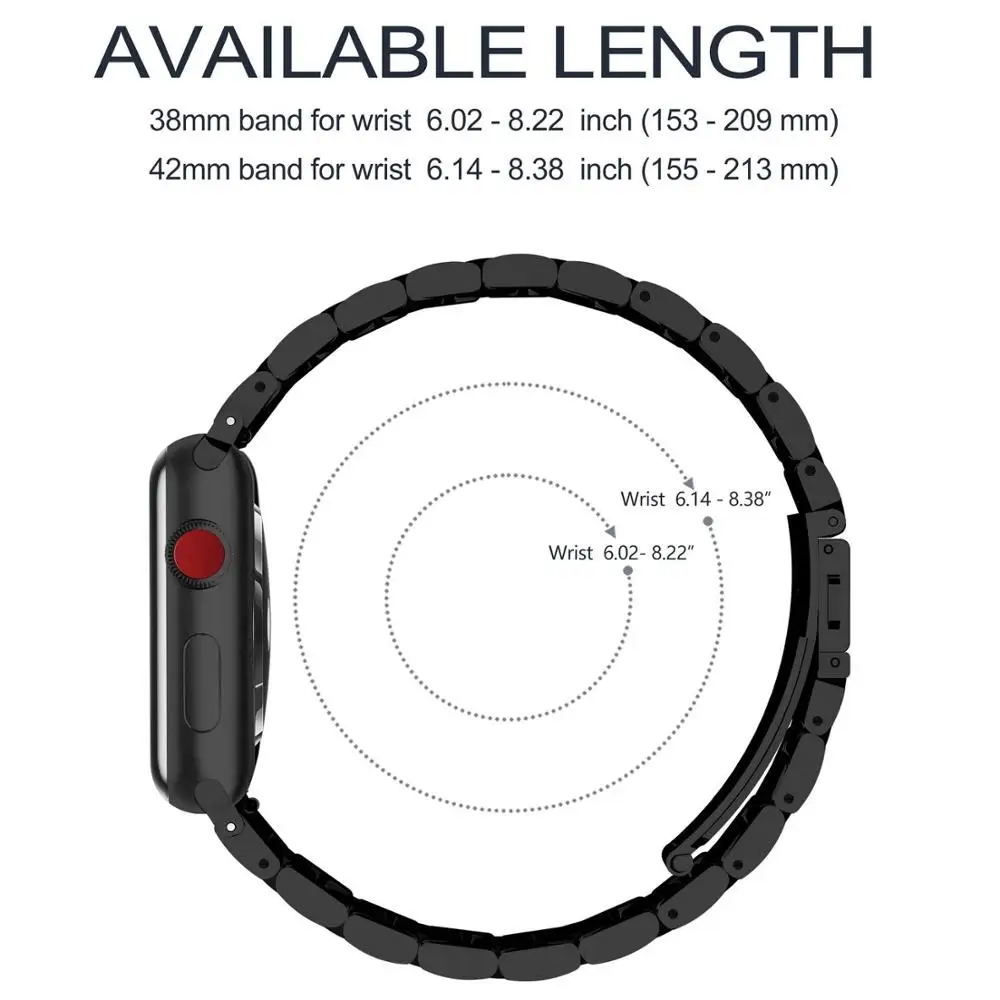 Металлический ремешок для Apple Watch браслет из нержавеющей стали iWatch 42 мм 38