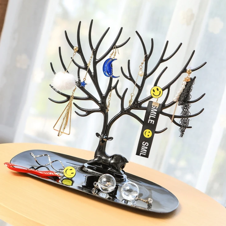 Рога ювелирные изделия рамка ожерелье Орнамент Дерево Форма Дисплей Вешалка