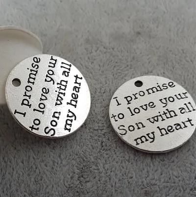 50 шт. 25 мм Подвески в виде букв бирки Я обещаю что вам понравится ваш сын со всем