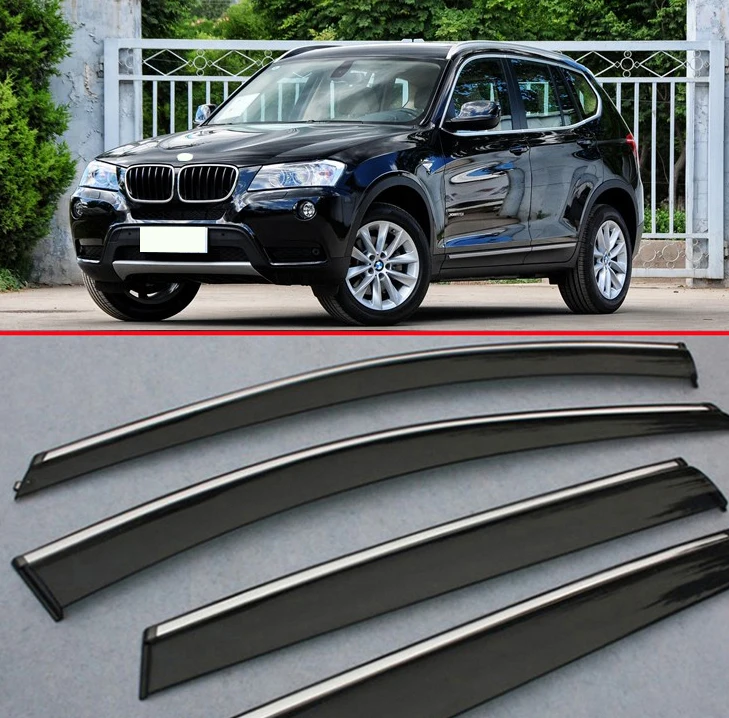 Для BMW X3 F25 2011 2012 2013 2014 2015 оконный дефлектор козырек от дождя/солнца вентиляционное