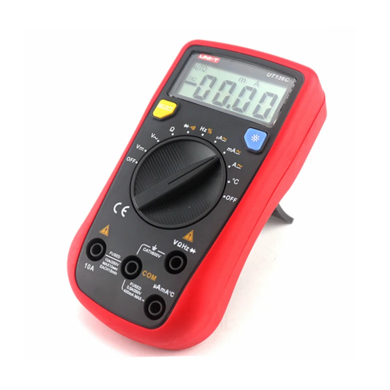 UNI-T UT136A UT136B UT136C UT136D Ручной цифровой мультиметр Температура метр AC DC Вольтметр