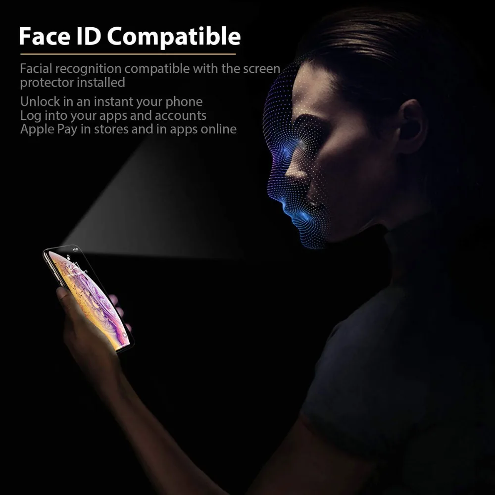 Защитное стекло с полным покрытием 9H для Apple IPhone XS MAX | Мобильные телефоны и