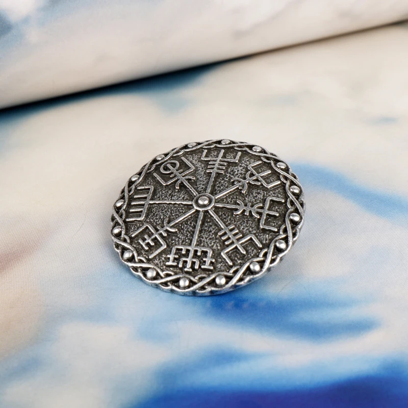 Новая модная булавка для воротника Vegvisir Viking Compass нагрудные булавки винтажная застежка бабочка булавка серебряное ювелирное изделие подарок для женщин и мужчин