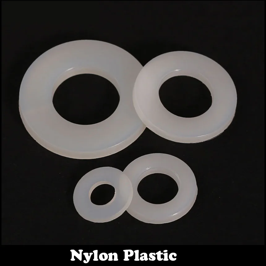 

M10 M16 M10*20*2 M10x20x2 M16*30*3 M16x30x3 DIN34815 White Nylon Plastic Plain Ring Gasket Insulating Hard Flat Washer