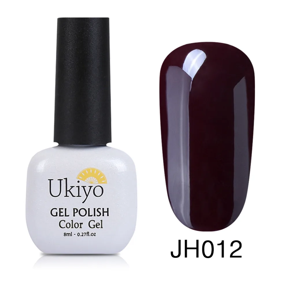 Ukiyo 8 мл винно красный серии УФ гель для ногтей отмачиваемый лак Lucky грунтовка