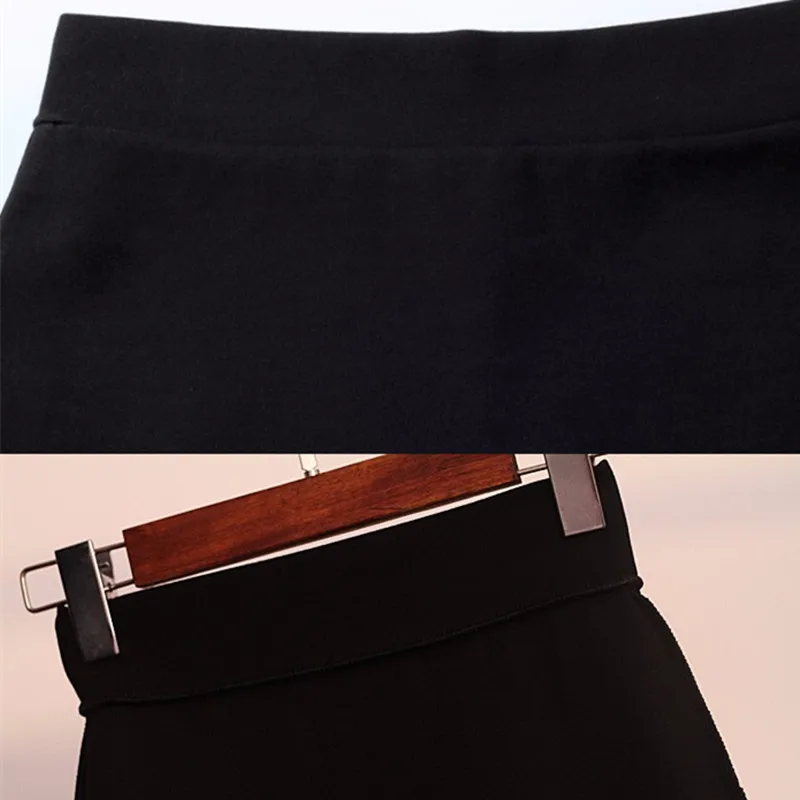 Новая Черная эластичная юбка для девочек с высокой талией Сексуальная