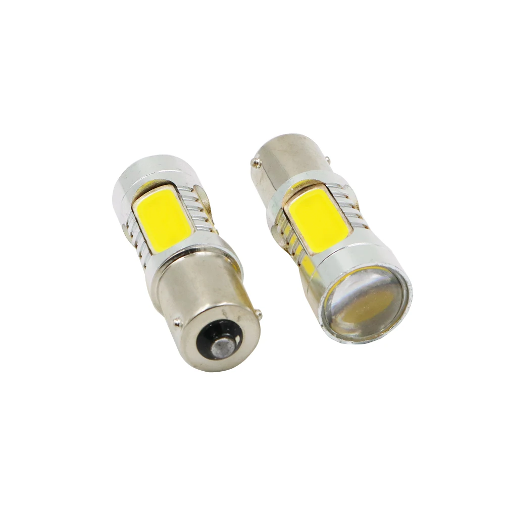 YSY 2x BA15S BAU15S 1156 P21W PY21W COB 7 5 W светодиодный фонарь лампа заднего хода Белый/Желтый с