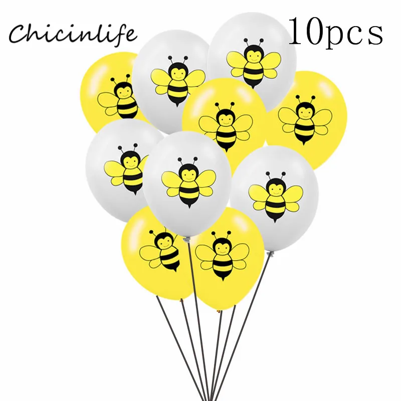 Chicinlife желтая пчела 1 12 месяцев фото плакат медовая кекс воздушные шары украшения