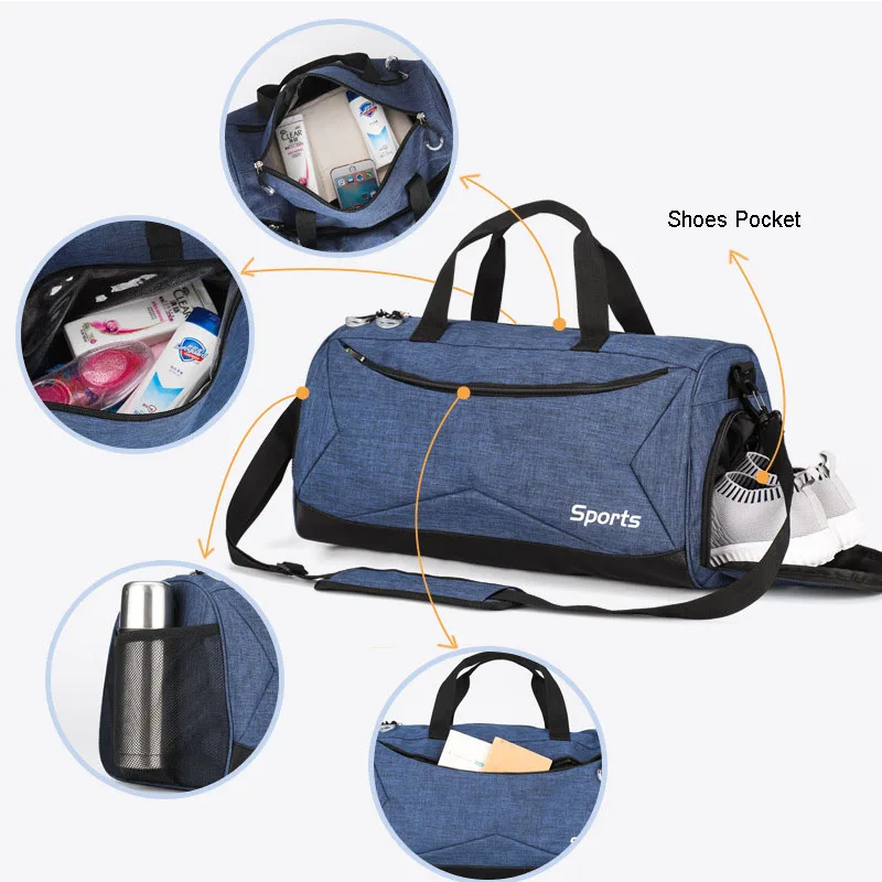 Dry Wet Swimming Gym Bags Sac De Sport Handbags Gymtas Yoga Mat Bag For Men Fitness Training Sports Tas Travel Outdoor XA617WA