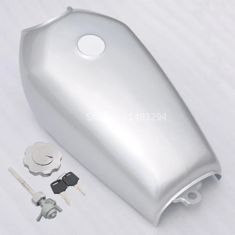 Мотоциклетный Ретро Cafe Racer Серебряный топливный бак Бензобак комплект крепления