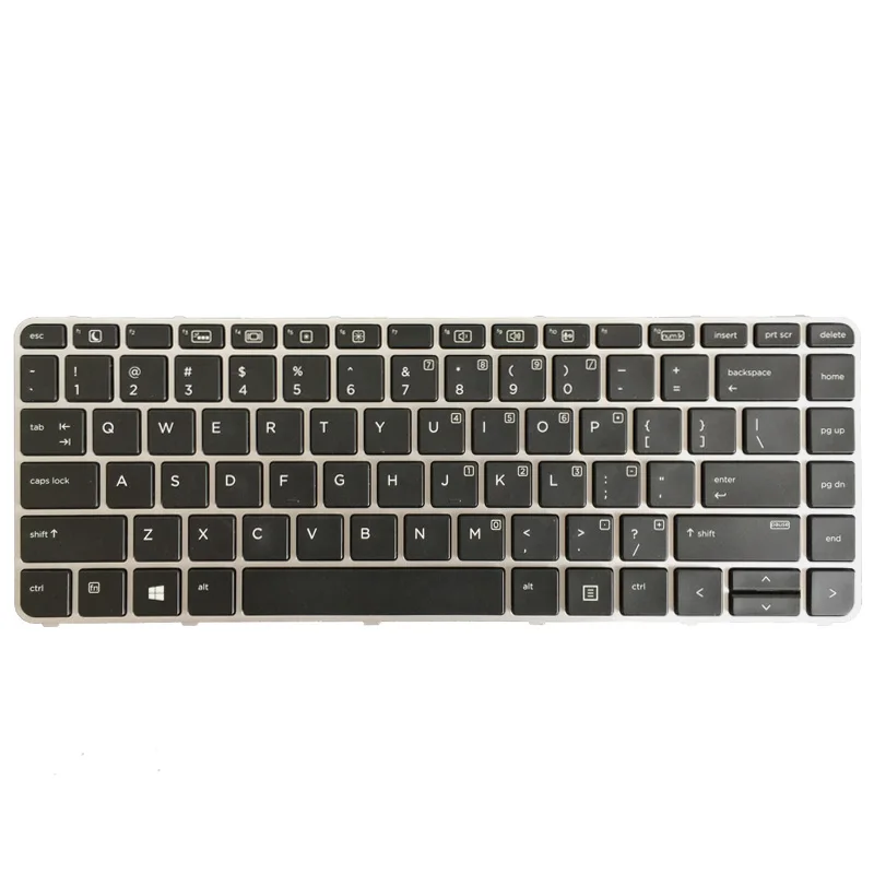 Клавиатура для ноутбука HP EliteBook Folio 1040 G3 английская клавиатура серебряная рамка с