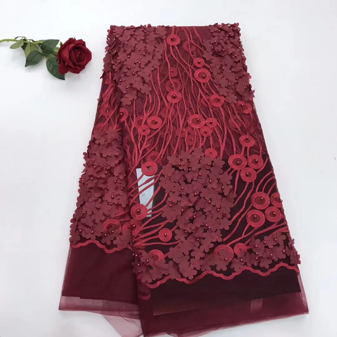 

Lace Fabric African Lace Fabric With Rhinestones Nigerian French Fabric High Quality African Tulle Lace Fabric