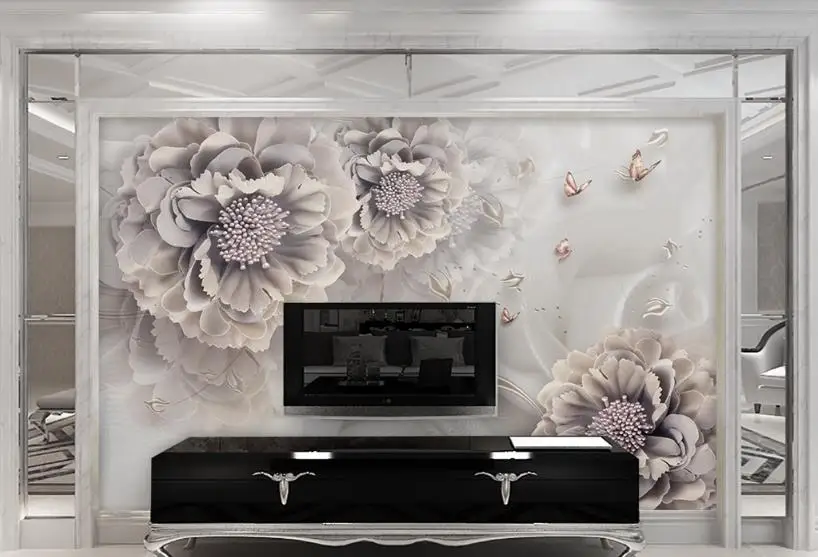 Customize brick wallpaper 3d Atmospheric peony Backdrop Home Decor Mural Wallpaper For Bedroom Walls mural | Обустройство дома