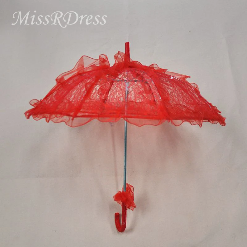 MissRDress ручной работы Свадебный зонтик белый Баттенбург кружевной Цветочный зонтик винтажный зонтик для свадебных аксессуаров JKs3