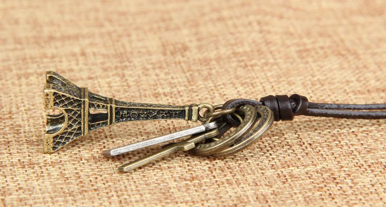 2015 Ретро цепочка Эйфелева башня кулон ожерелье Европейский Винтажный стиль