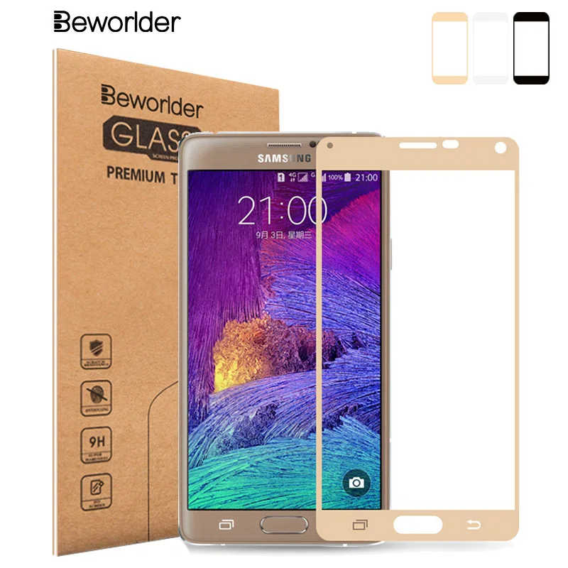 Beworlder полное покрытие для Samsung Galaxy Note 4 закаленное Стекло Экран протектор 9 H HD Anti