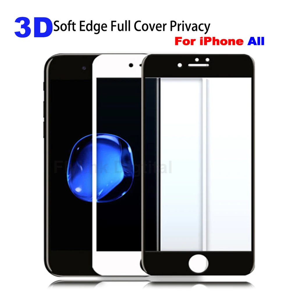 

3D Curved Edge Full Cover Screen Protector For iPhone 7 6S Tempered Glass On The For iPhone 6 6 s 7 8 Plus Protective Glass Film
