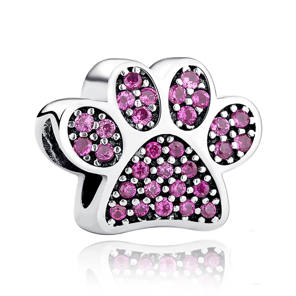 EVOJEW Authentic 925 Sterling Silver Cute Cat Claw Shining Star fit Pandora Charm Bracelet Original Christmas Gift | Украшения и
