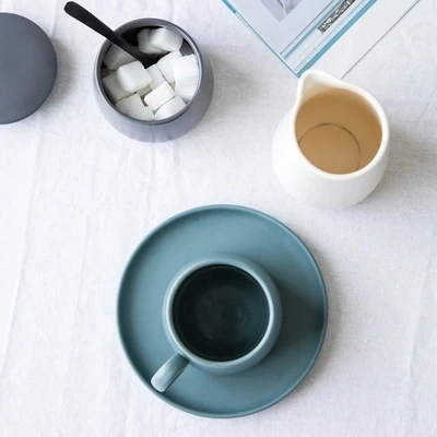 Простая кофейная чашка и блюдце набор Матовая Coffee Cup завтрак молоко чашки