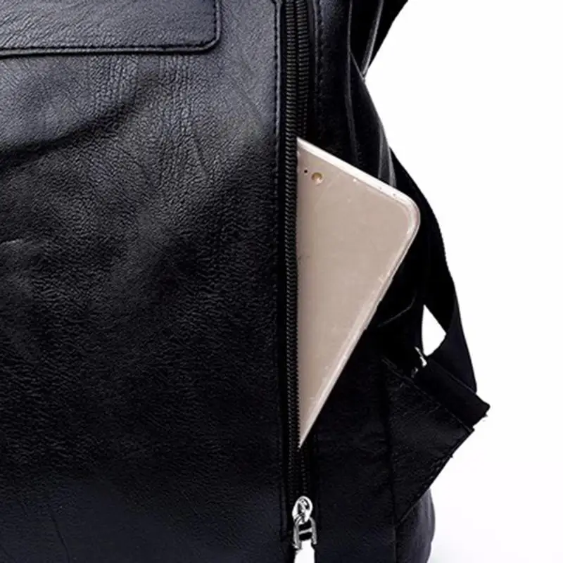 Простой кожаный рюкзак mochila, женский рюкзак на молнии, рюкзак, Студенческая сумка, женские большие повседневные дорожные сумки, mochila feminina sac