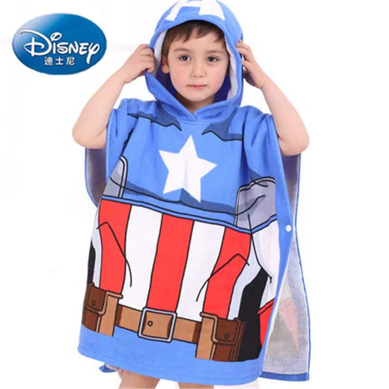 Детское банное полотенце Disney Hero детский хлопковый плащ с капюшоном для маленьких