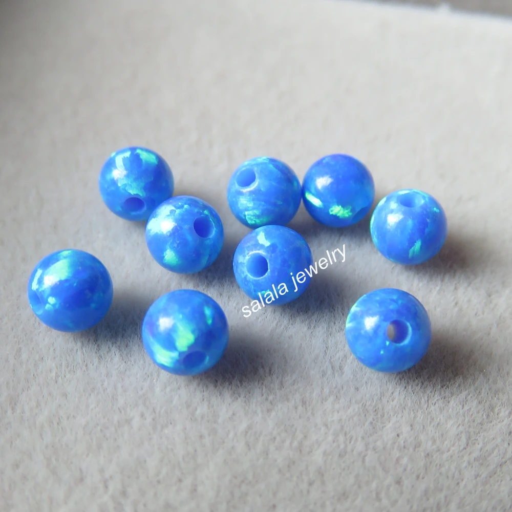 100pcs/lot 4mm Round Ball Opal Beads op05 Dark blue Synthetic Full Drilled for Bracelet | Украшения и аксессуары