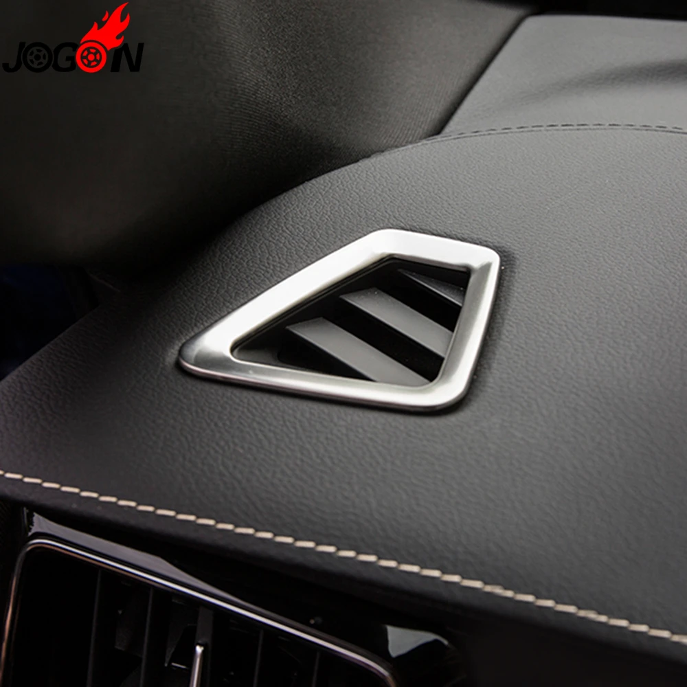 

For Volvo XC60 2018 2019 Car Styling Interior Console Dashboard Side Air Condition AC Vent Outlet Cover Trim Matte ABS Chrome