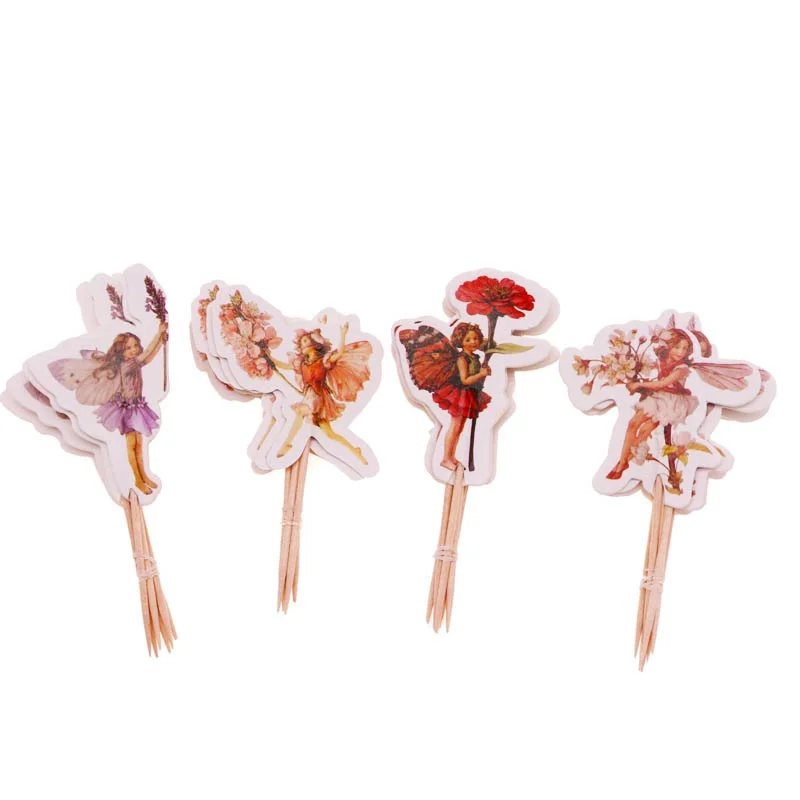 lulu 24pcs Рождество 24 шт. набор/Набор одноразовых столовых приборов Человек-паук торт Топпер с торт десерт украшение для свадебного торта День рождения - Цвет: lulu 24pcs
