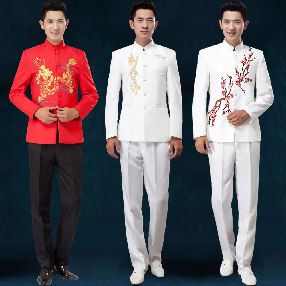 S-3XL новинка 2017 Мужская одежда мужской китайский костюм-туника костюм хоста