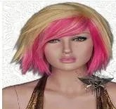 blonde pink HAIRJOY женские модные коричневые прямые короткие синтетические волосы парики 6 цветов - Цвет: blonde pink