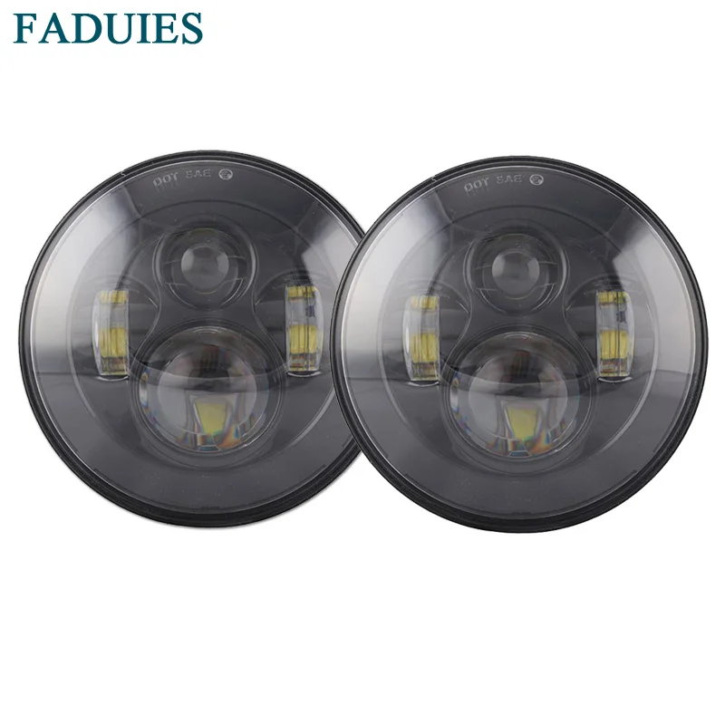 

FADUIES 7 "круглый светодиодный фар H4 высокого ближнего света Led фара для Jeep Wrangler 07-16 Для Hummer Toyota Defende светодиодный для бездорожья LED дальнего свет...