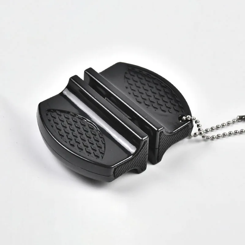 Black ONEUP мини керамический стержень нож точилка и Овощечистка 2in1Two-stage вольфрамовый карманный нож точильный камень точилка для заточки наружные инструменты - Цвет: Black