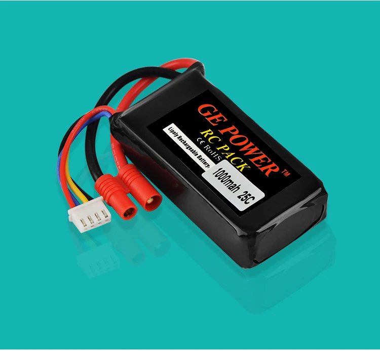 new arrival 1 2 3 pcs ge power 11.1v 1000mah 25C Li-po Battery For Master CP helicopter with Banana | Игрушки и хобби