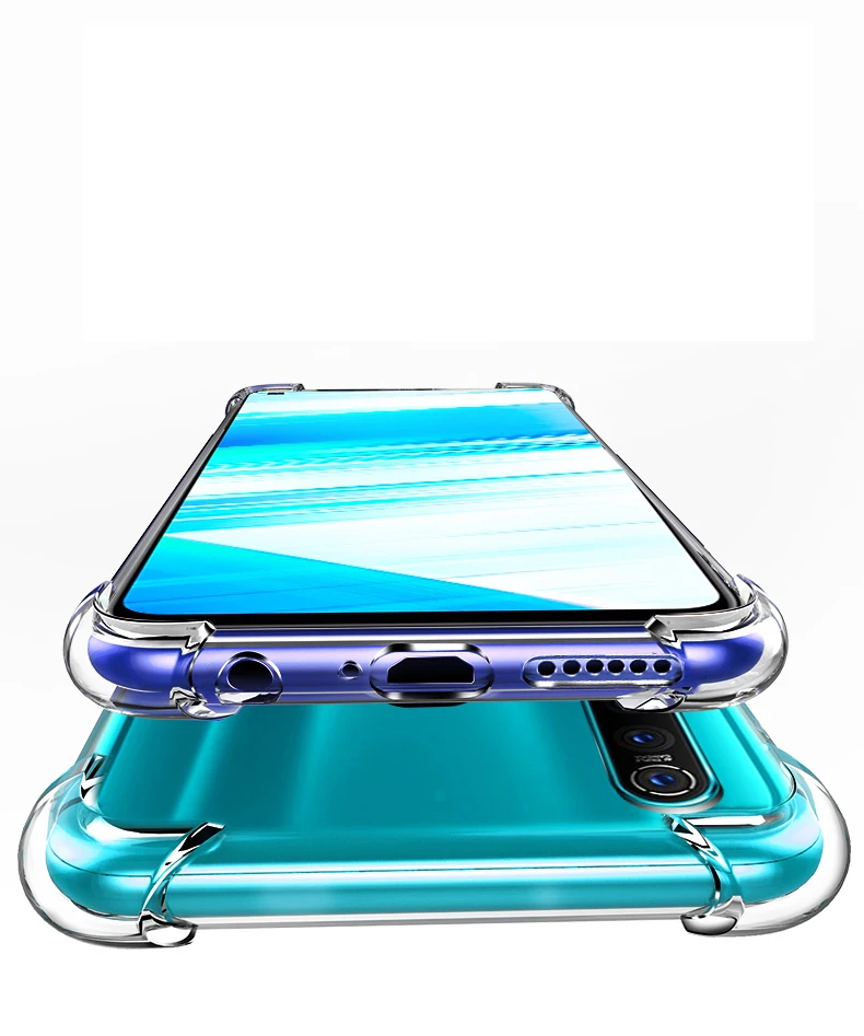 ДЛЯ VIVO Z5X ЧЕХОЛ сверхпрочный противоударный мягкий TPU Прозрачный чехол для vivo Z5x