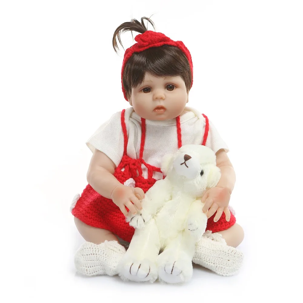 19 &quot48 см виниловые Детские куклы-игрушки для девочек подарок детей Bebes reborn corpo de
