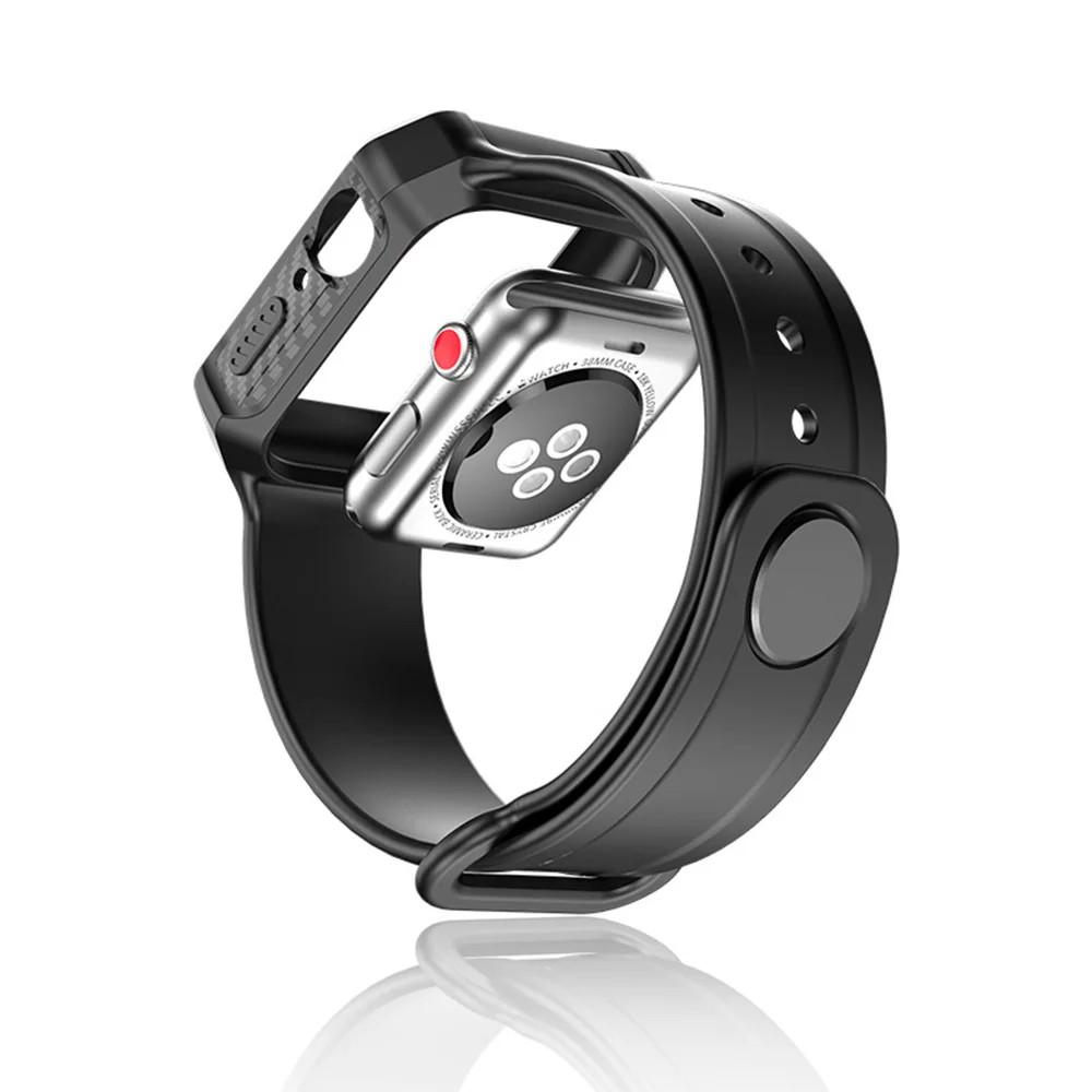 Мягкий силиконовый ремешок для Apple Watch 4 ремешка Защитный Браслет резиновый iWatch |